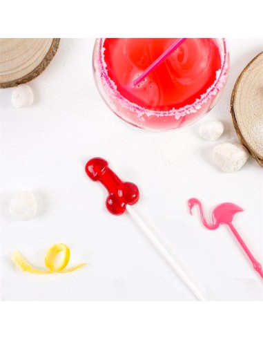 Piruleta de Pene Sabor Daiquiri de Fresa con Alcohol