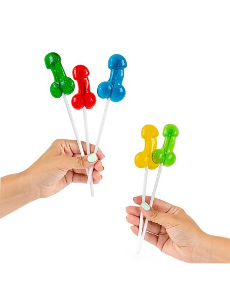 Expositor Piruletas de Pene de Sabores con Alcohol 40 unidades