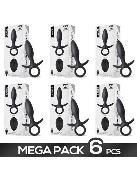 Pack 6 Lance Remote Vibrating Anal Plug USB