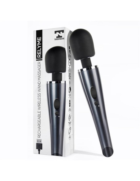 Wand Massager Relyme USB Silicone Black