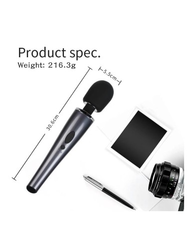 Wand Massager Relyme USB Silicone Black