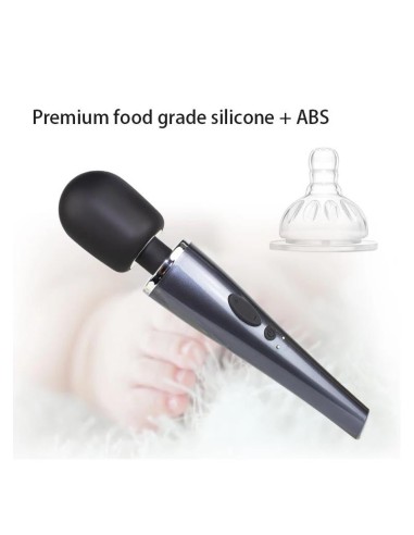 Wand Massager Relyme USB Silicone Black