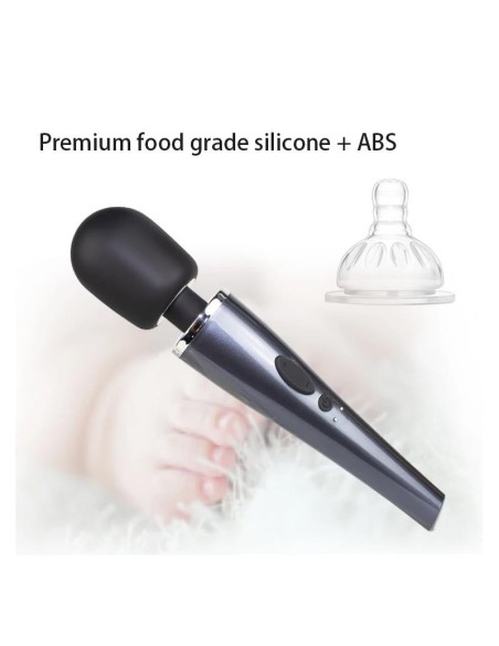 Wand Massager Relyme USB Silicone Black