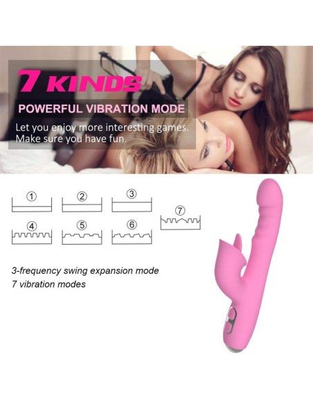 T May Vibrador con Empuje y Movimiento Swing