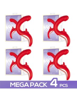 Pack de 4 Drako Vibrador con Thrusting y Lengua Oscilante 360º