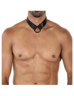 BL4CK08 C Ring Body Collar Blackleatherlike Talla unica
