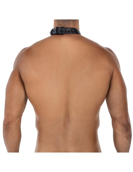 BL4CK08 C Ring Body Collar Blackleatherlike Talla unica