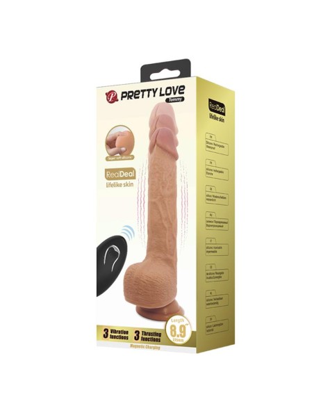 Tommy Dildo Realista con Vibracion y Thrusting con Contorl Remoto