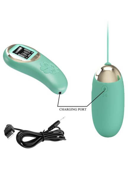 Mina Huevo Vibrador con Control Remoto Pantalla Digital Verde
