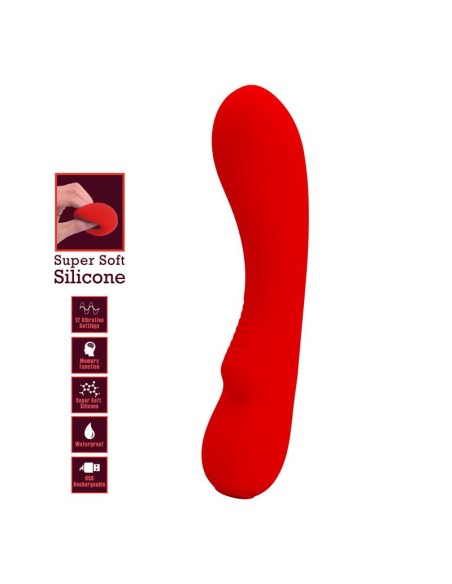 Prescott Vibrasor USB Silicona Rojo