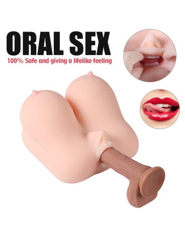Jalome Masturbador 3 en 1 Vagina Boca y Pecho