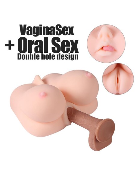 Jalome Masturbador 3 en 1 Vagina Boca y Pecho