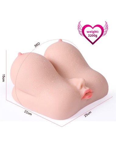 Jalome Masturbador 3 en 1 Vagina Boca y Pecho