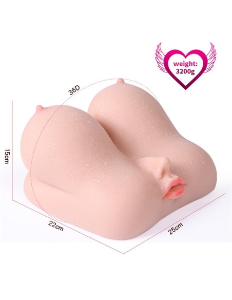Jalome Masturbador 3 en 1 Vagina Boca y Pecho