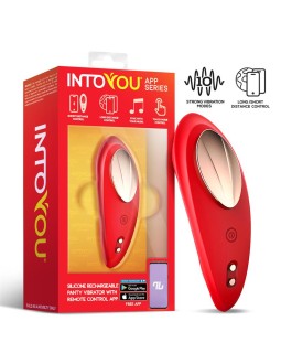 Vibrador de Braguita con APP Silicona Rojo 2