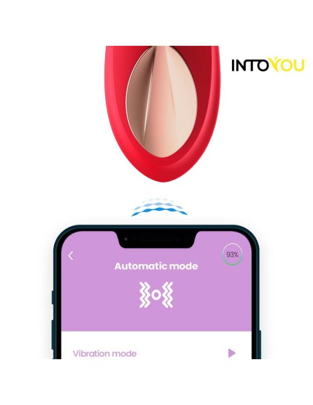 Vibrador de Braguita con APP Silicona Rojo