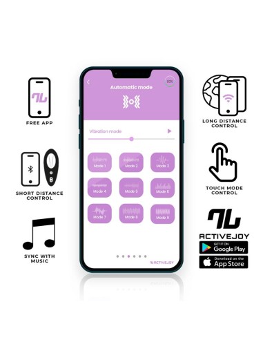 Vibrador de Braguita con APP Silicona Rojo