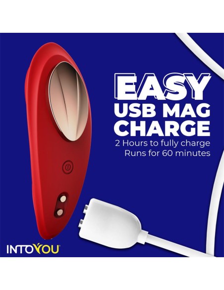 Vibrador de Braguita con APP Silicona Rojo