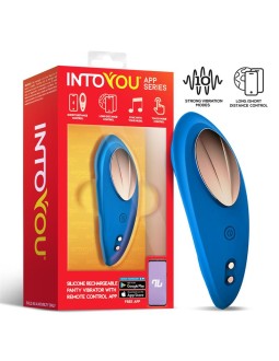 Vibrador de Braguita con APP Silicona Azul 2