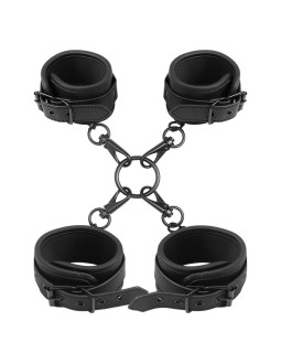 Set de Esposas para Tobillos y Munecas Cuero Vegano 2