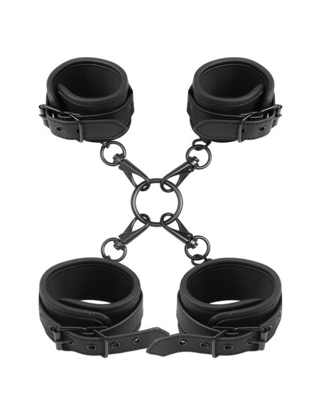 Set de Esposas para Tobillos y Munecas Cuero Vegano