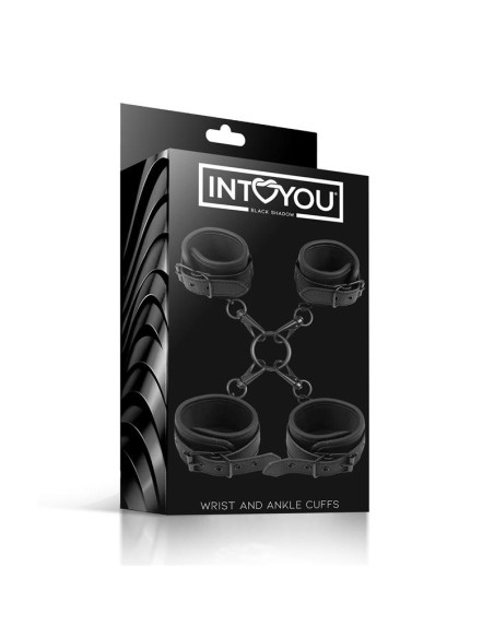 Set de Esposas para Tobillos y Munecas Cuero Vegano