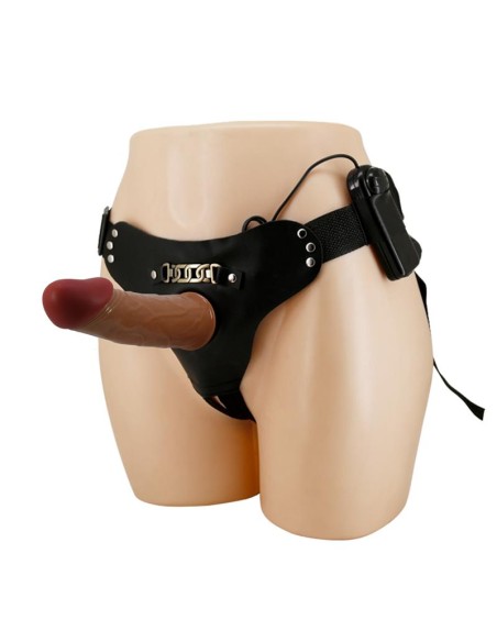 Arnes con Dildo Hueco y Vibracion con Control Remoto Starks