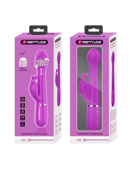 Vibrador con Thrusting y Bolas Rotatorias Dejon Rosa