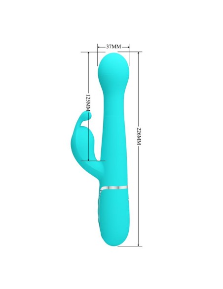 Vibrador con Thrusting y Bolas Rotatorias Dejon Azul