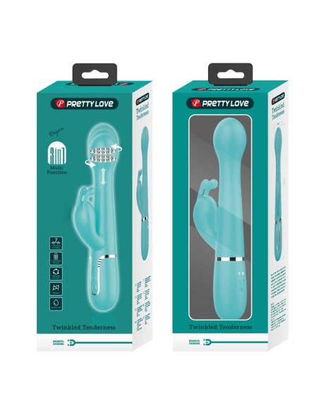 Vibrador con Thrusting y Bolas Rotatorias Dejon Azul