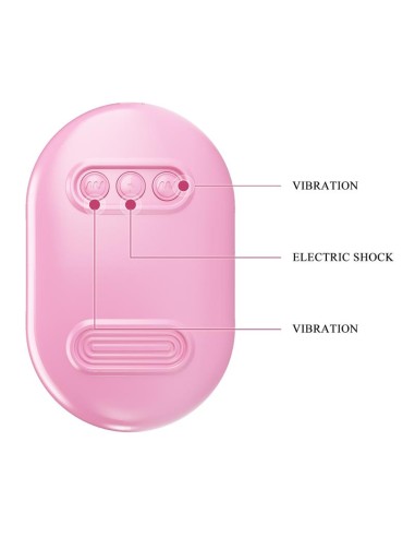 Surprise Box Huevo Vibrador y Pinzas para Pezones con Electro Estimulacion Rosa