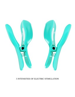Surprise Box Huevo Vibrador y Pinzas para Pezones con Electro Estimulacion Azul 2