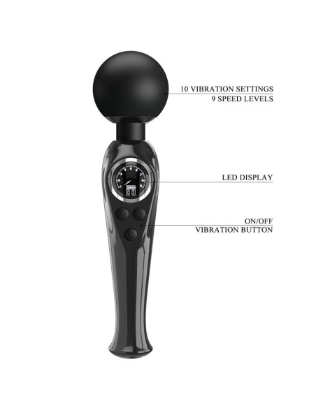 Stavros the Great Masajeador con Pantalla Digital Negro