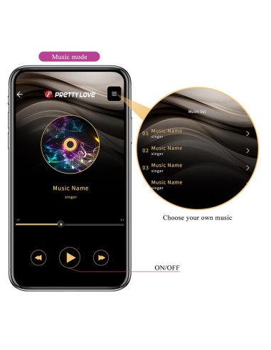 Hector Vibrador con Electroshock y App Rosa