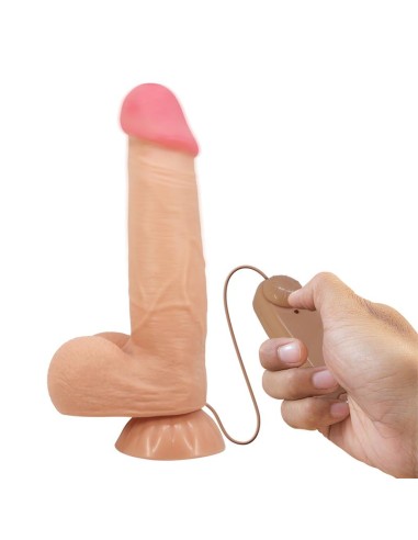 Vibrador Realista con Control Remoto Doble Densidad y Piel Deslizante