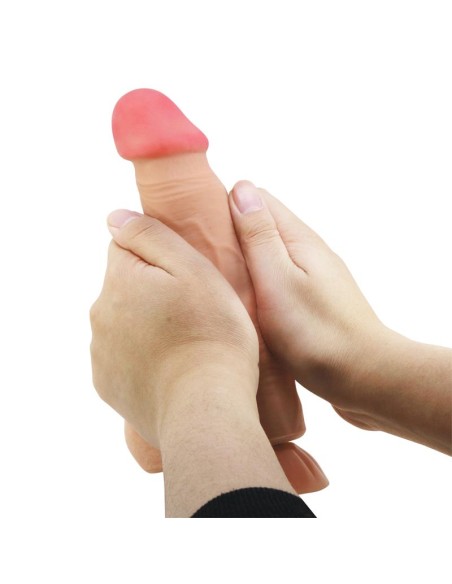 Vibrador Realista con Control Remoto Doble Densidad y Piel Deslizante