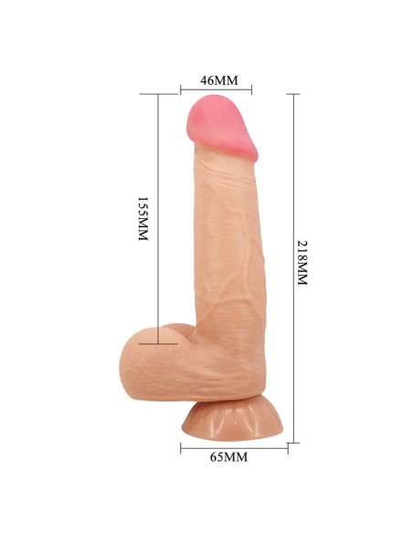 Vibrador Realista con Control Remoto Doble Densidad y Piel Deslizante