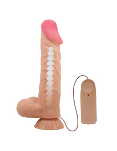 Vibrador Realista Control Remoto Doble Densidad y Piel Deslizante 24 cm