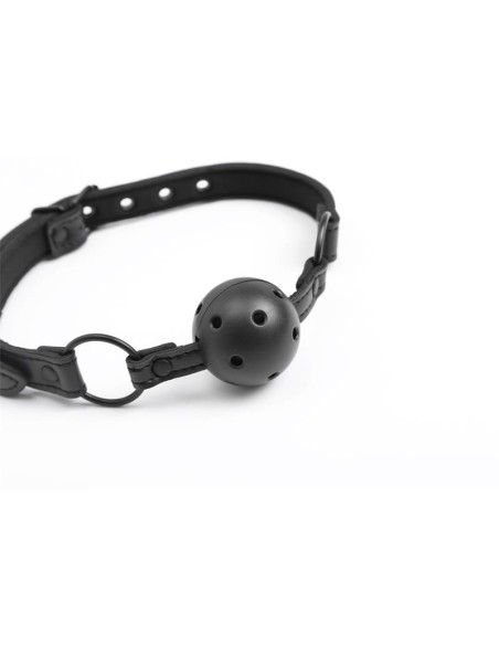 Mordaza Ajustable de Bola Traspirable Cuero Vegano