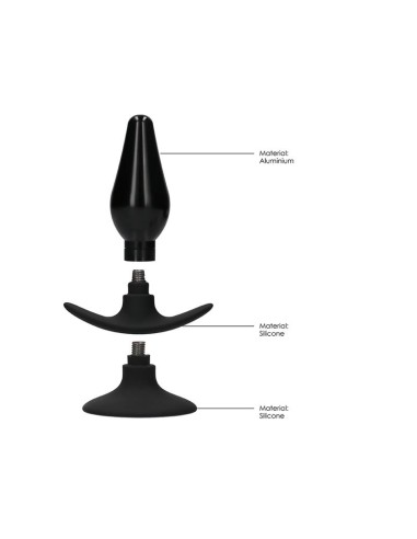 Set Plug Anal y Ventosa Putiaguda Grande Negro