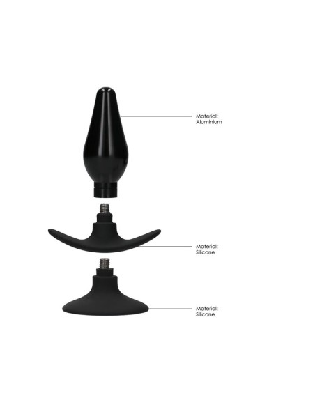 Set Plug Anal y Ventosa Putiaguda Grande Negro