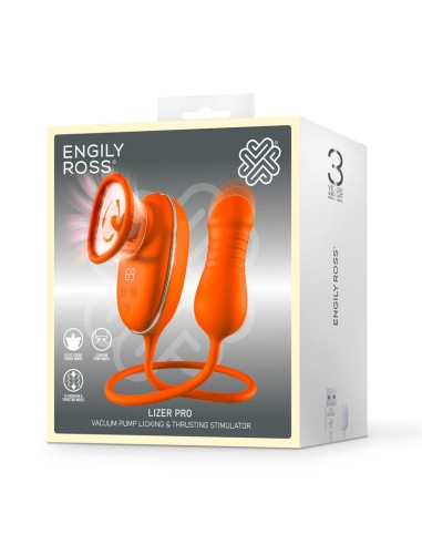 Lizer Pro Estimulador con Lengua Oscilante Bomba de Vacio y Huevo con Up and Down