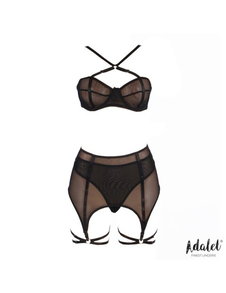 Aria Set Sujetador Tanga Ligero y Ligas