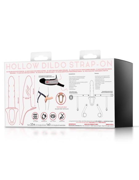 Arnes Strap On con Dildo Hueco Silicona Premium Talla S