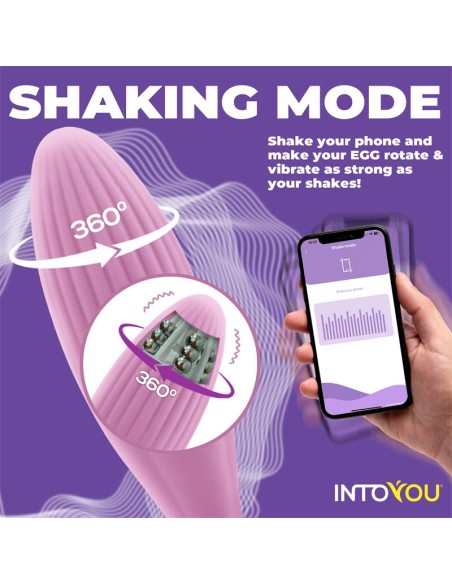 Huevo Vibrador con Bolas Internas con Rotacion y APP USB