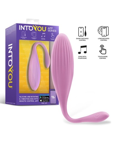 Huevo Vibrador con Bolas Internas con Rotacion y APP USB