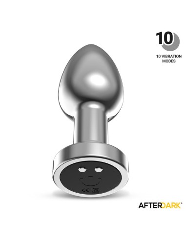 Dimpor Plug Anal Cromado con Vibracion USB Magnetico Talla L