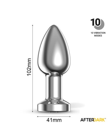 Dimpor Plug Anal Cromado con Vibracion USB Magnetico Talla L