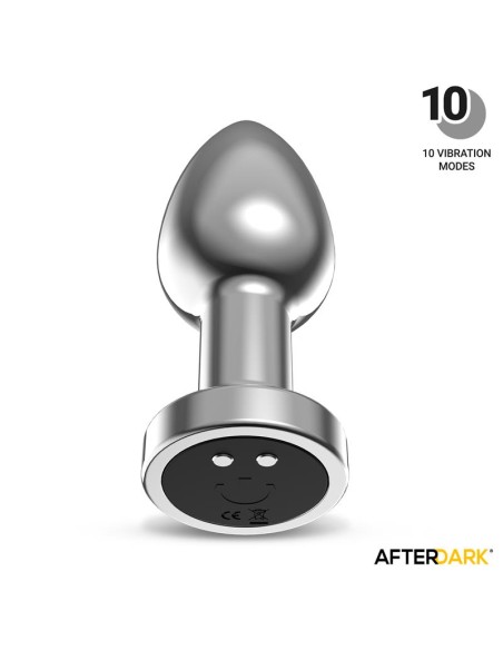 Dimpor Plug Anal Cromado con Vibracion USB Magnetico Talla M