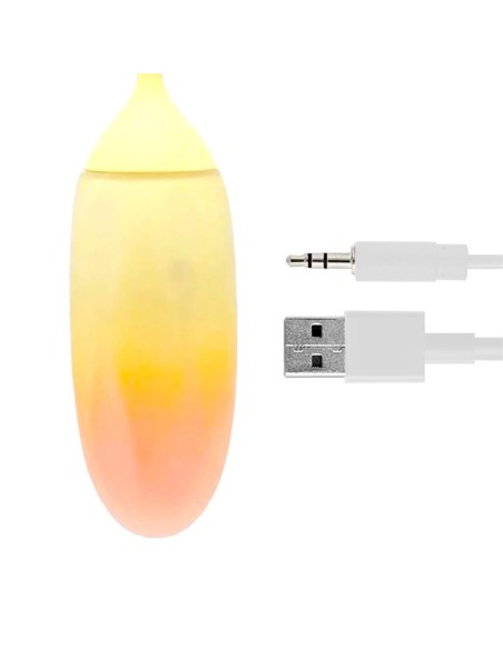 Huevo con APP Silicona Doble Capa Amarillo Naranja